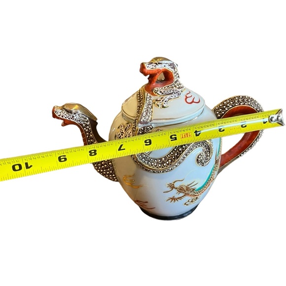 Dragon Ware Porcelain Tea Pot Vintage Moriage Japanese Made - Picture 10 of 10
